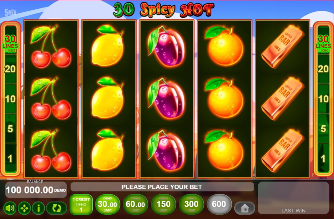 30 Spicy Hot Online Casino Slot Game